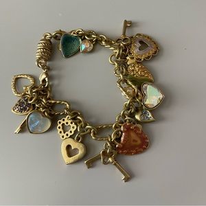 Kirks Folly Vintage Heart and Key bracelet